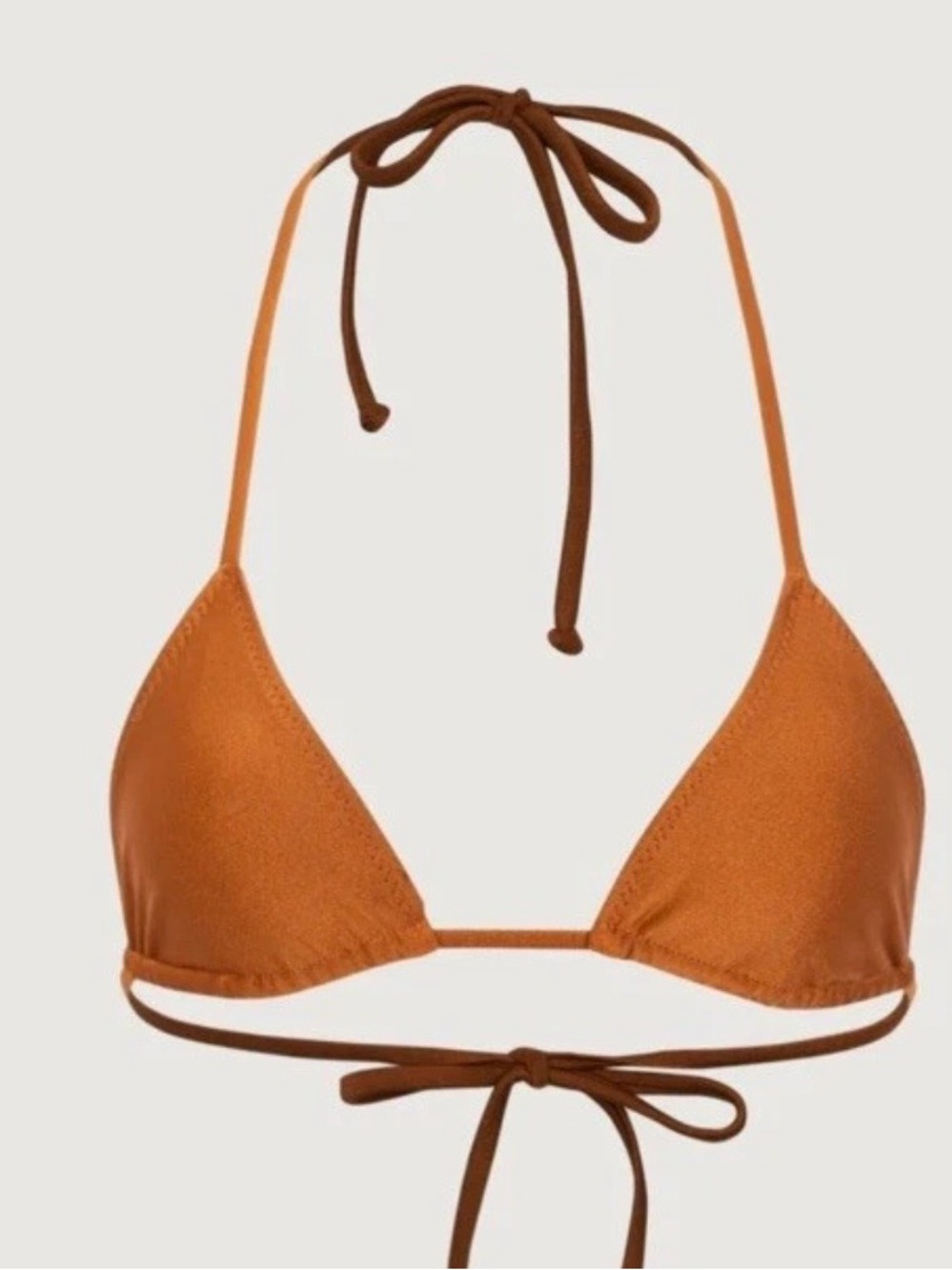 Women’s Triangle Bikini Top in Burnt Orange